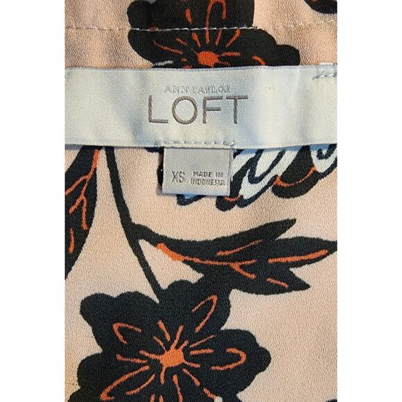 Loft Sleeveless Floral boho Top Size XS career woman - Picture 3 of 5